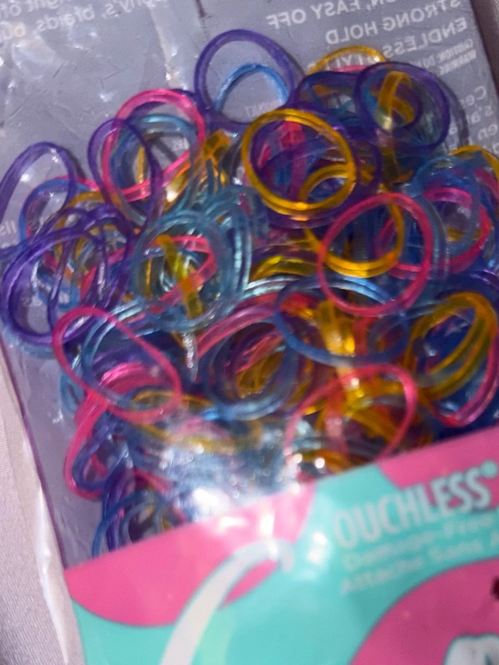 Candy Kids Colorful Ouchless Hair Elastics and blow dryer Clips